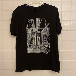 Calvin Klein Jeans black, short sleeves tee shirt. Size M, front graphic…